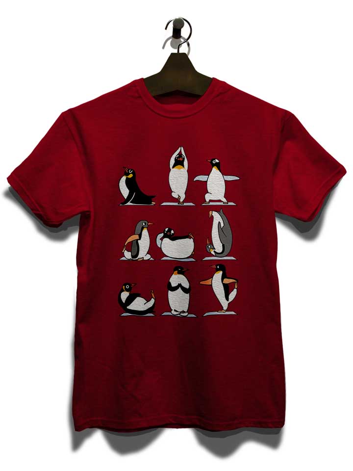 penguin-yoga-t-shirt bordeaux 3