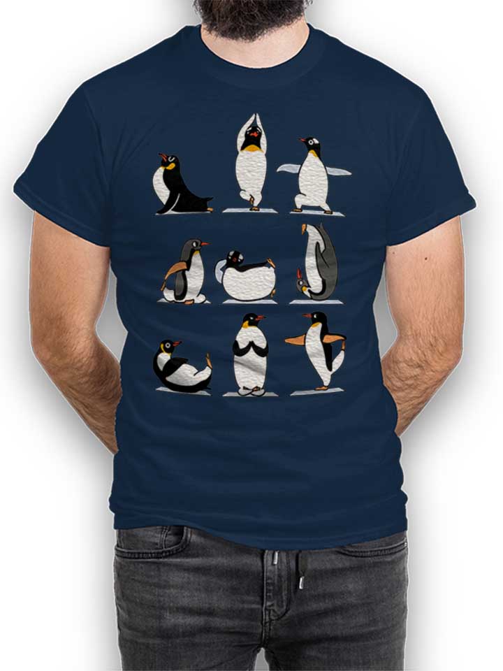 Penguin Yoga T-Shirt dunkelblau L