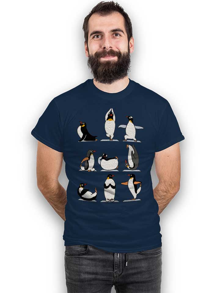 penguin-yoga-t-shirt dunkelblau 2