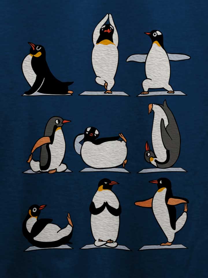 penguin-yoga-t-shirt dunkelblau 4