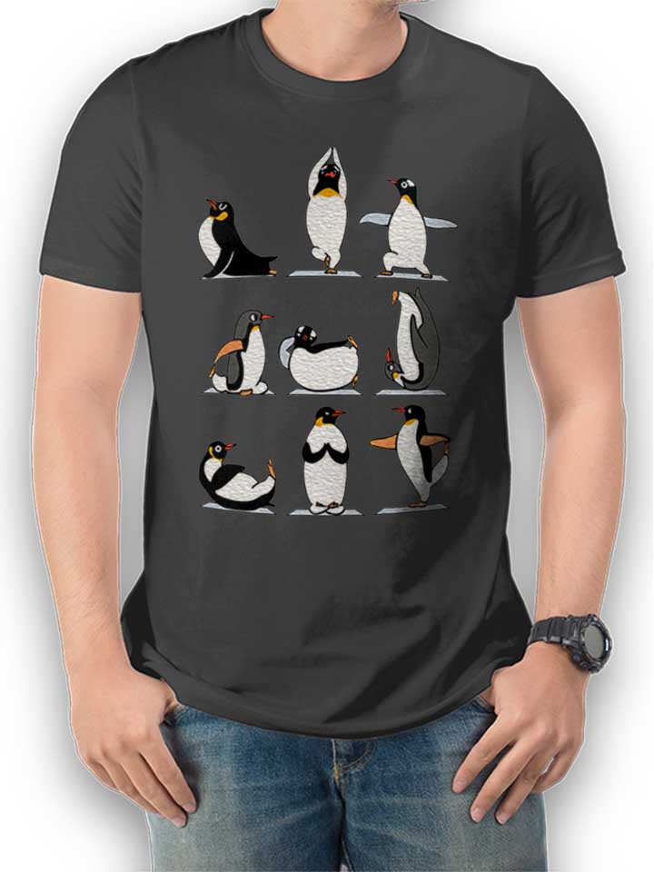 penguin-yoga-t-shirt dunkelgrau 1