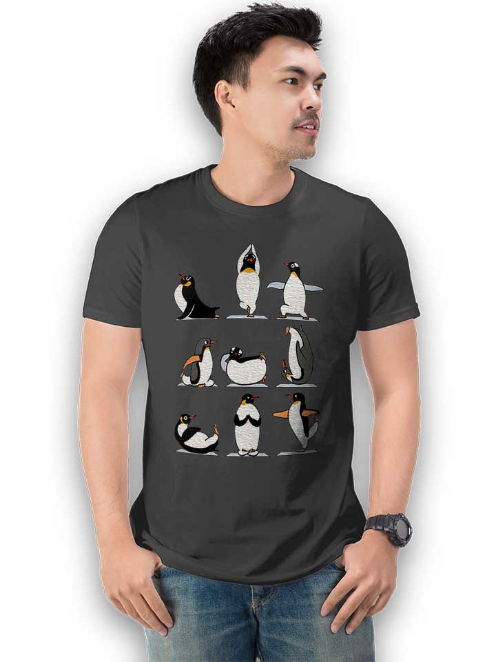 penguin-yoga-t-shirt dunkelgrau 2