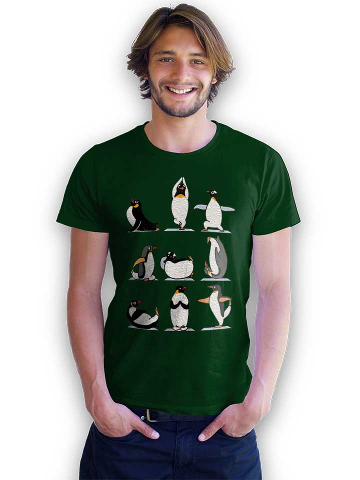 penguin-yoga-t-shirt dunkelgruen 2