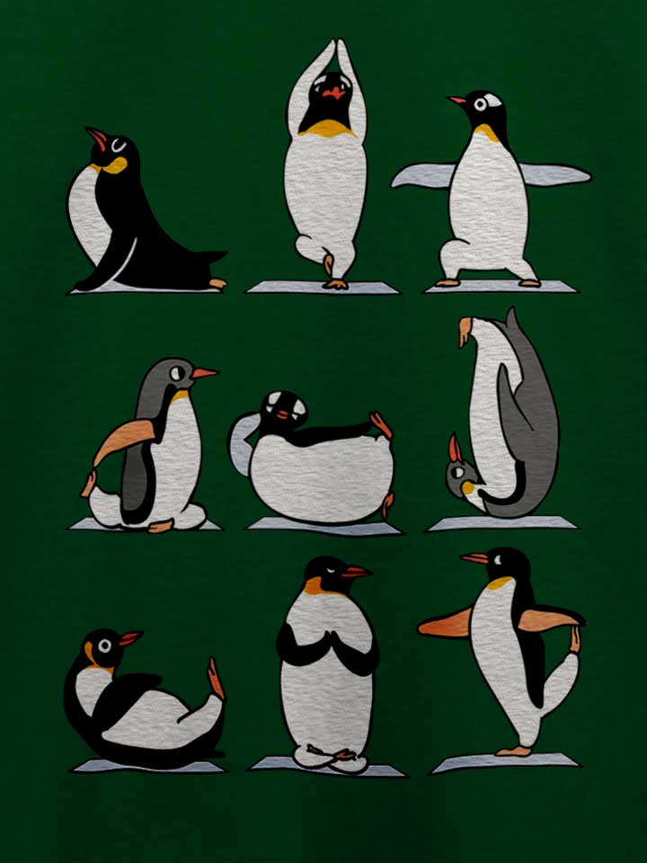 penguin-yoga-t-shirt dunkelgruen 4