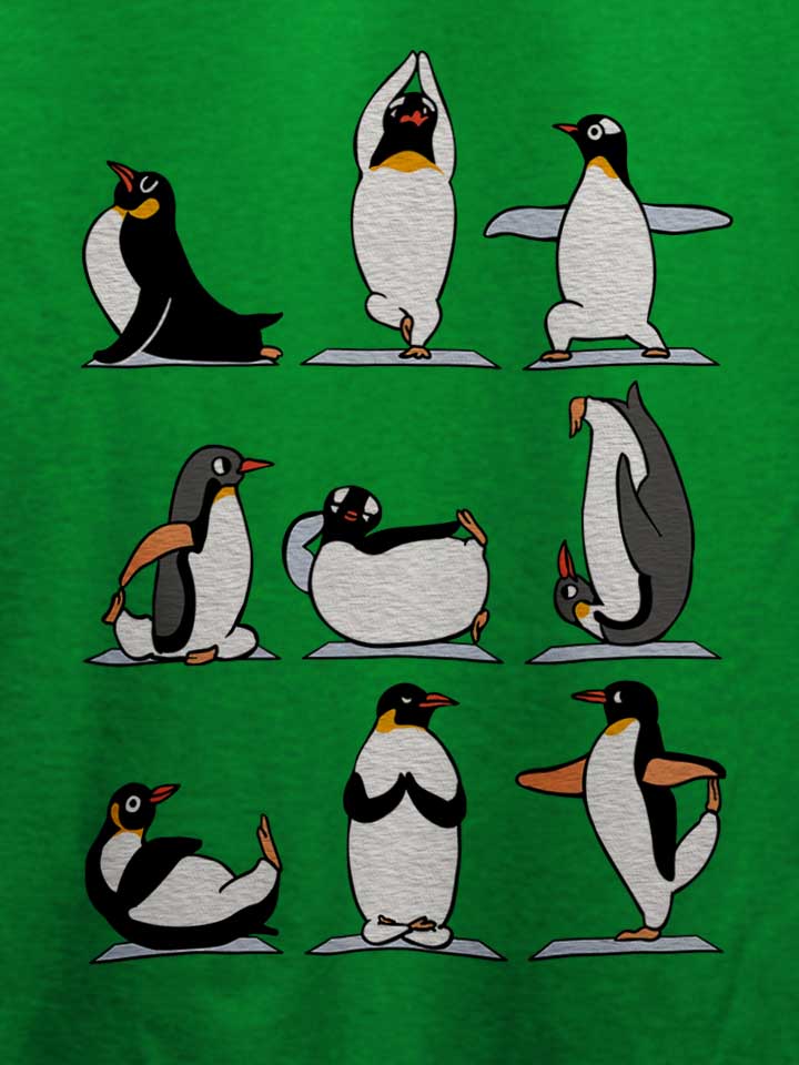 penguin-yoga-t-shirt gruen 4