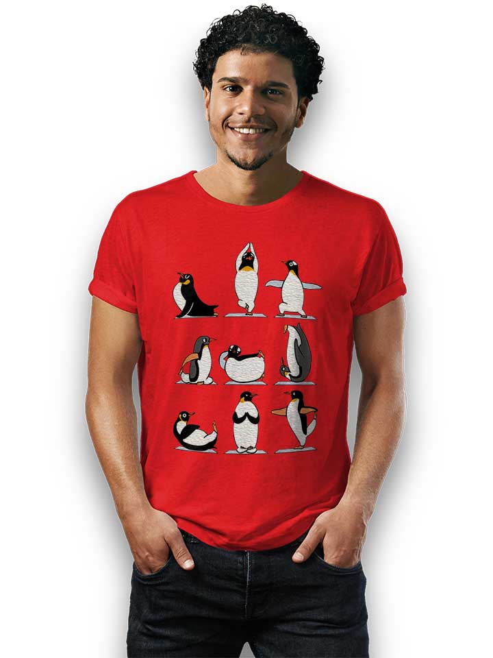 penguin-yoga-t-shirt rot 2