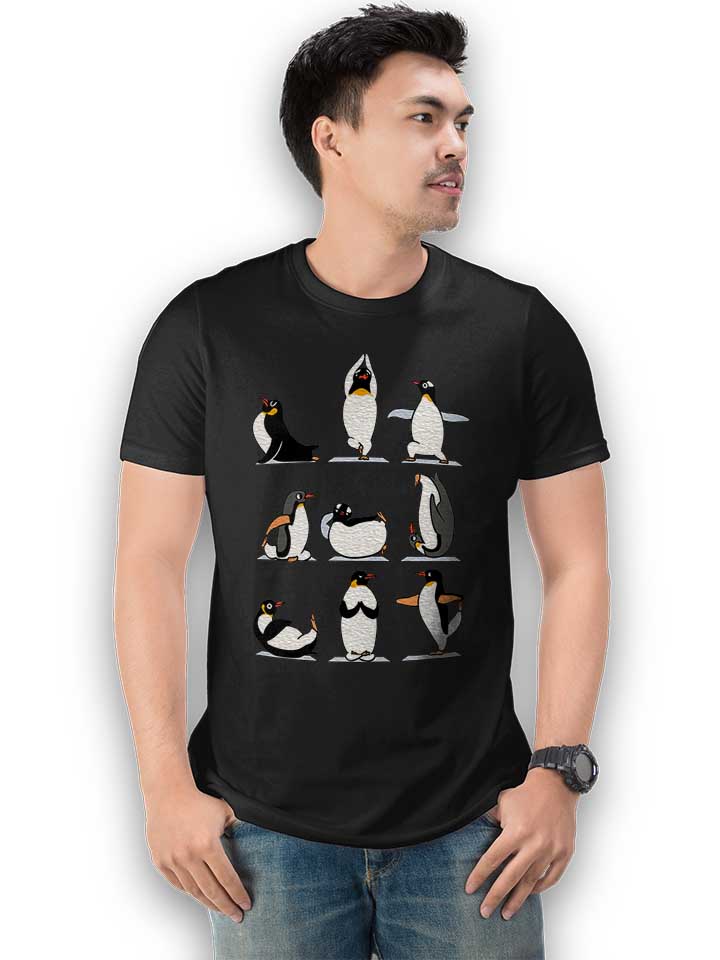 penguin-yoga-t-shirt schwarz 2