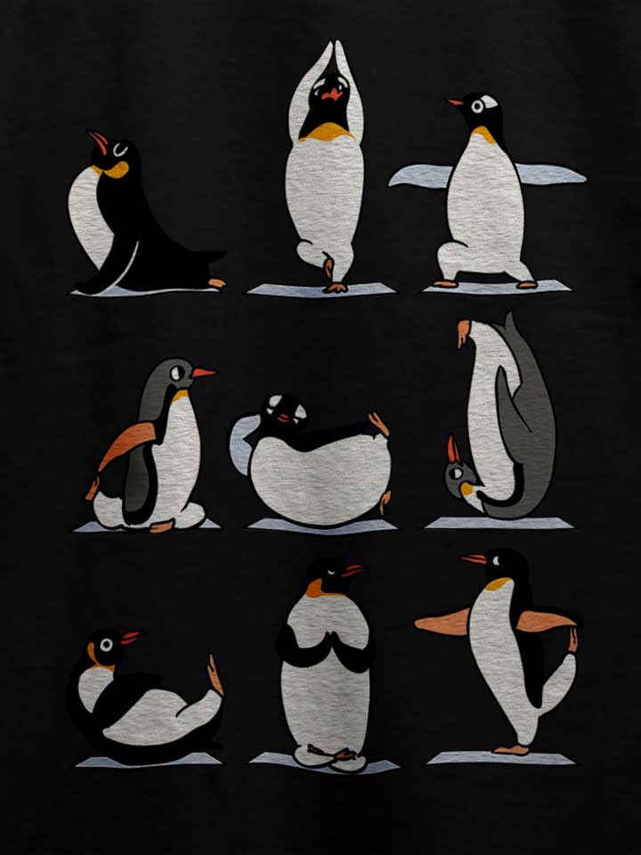 penguin-yoga-t-shirt schwarz 4