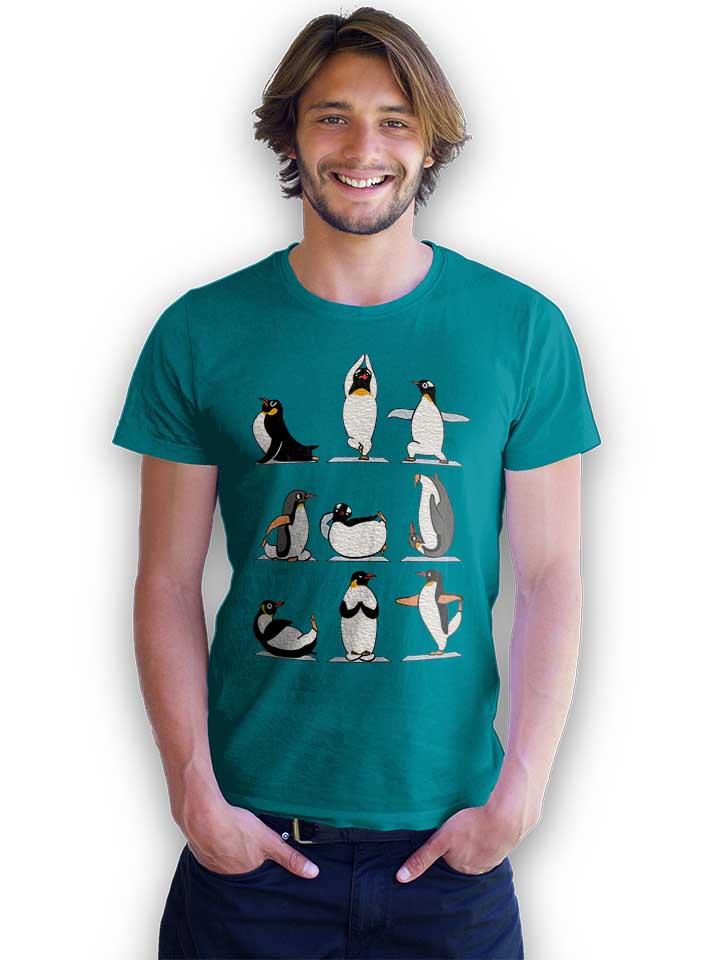 penguin-yoga-t-shirt tuerkis 2