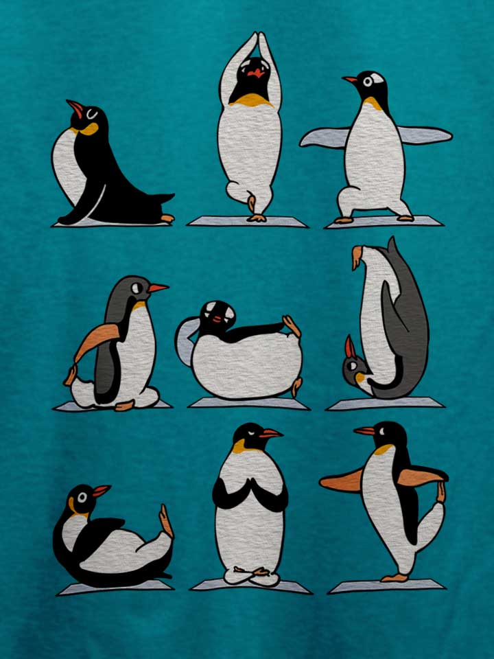 penguin-yoga-t-shirt tuerkis 4