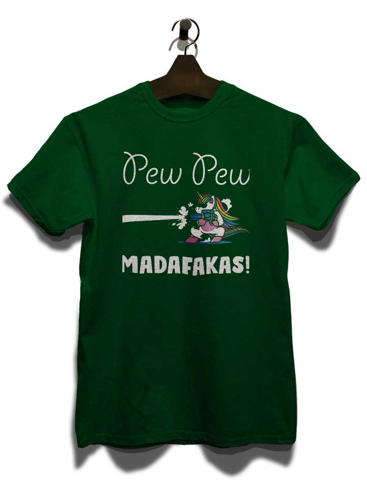 pew-pew-madafakas-unicorn-t-shirt dunkelgruen 3