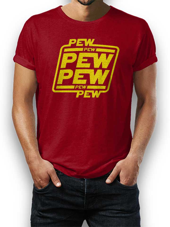 Pew Pew Pew T-Shirt maroon L