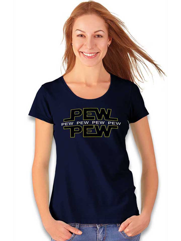 pew-pew-damen-t-shirt dunkelblau 2