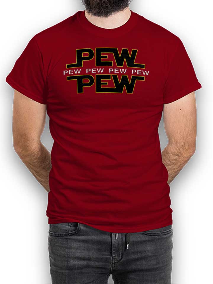 pew-pew-t-shirt bordeaux 1