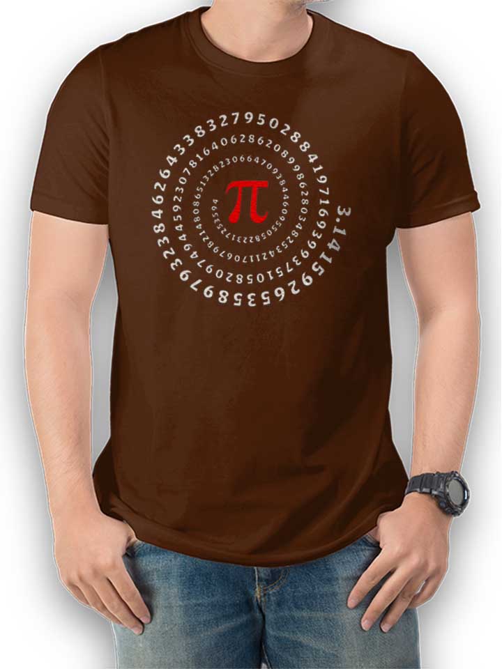 Pi Number T-Shirt marron L