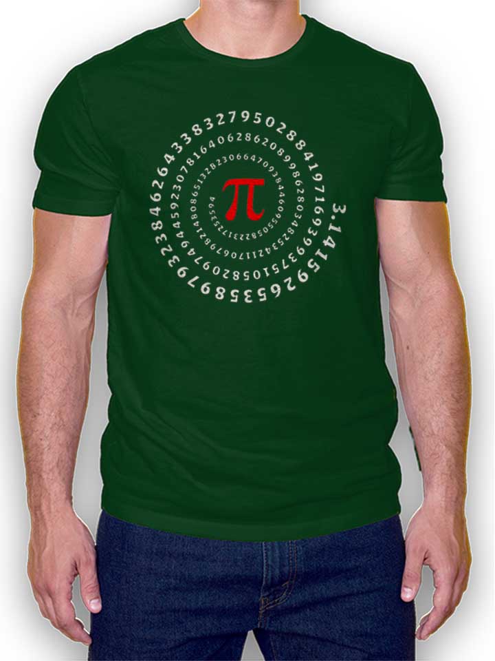 Pi Number T-Shirt dunkelgruen L