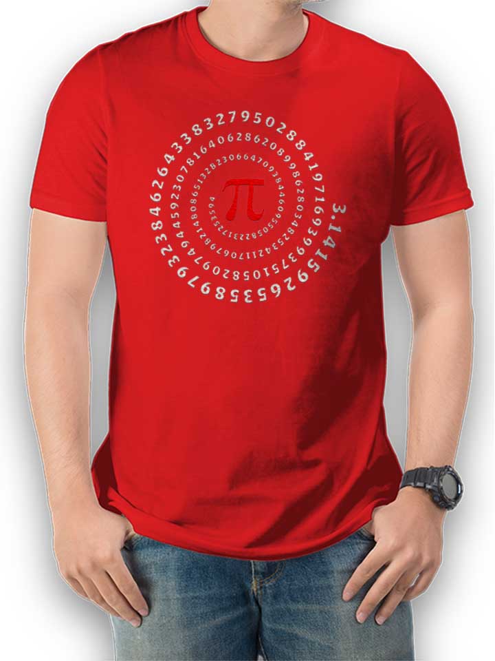Pi Number T-Shirt red L