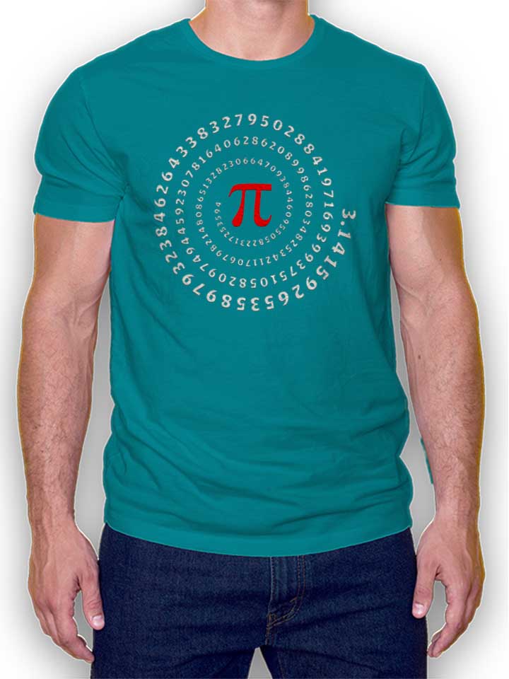 Pi Number T-Shirt turquoise L