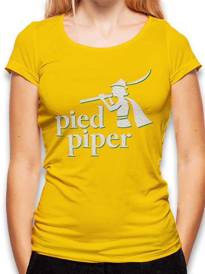 Pied Piper Logo 2 Damen T-Shirt gelb L