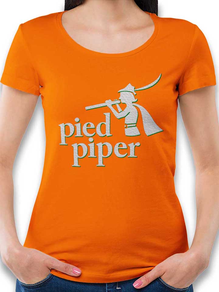 pied-piper-logo-2-damen-t-shirt orange 1