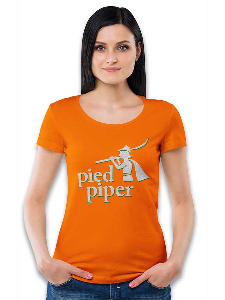 pied-piper-logo-2-damen-t-shirt orange 2