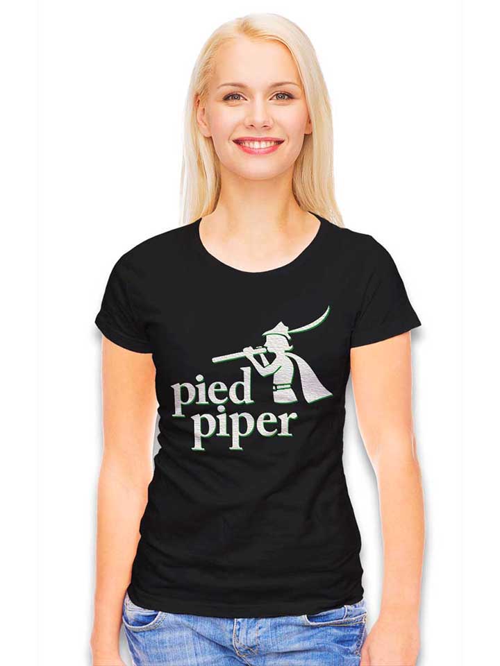 pied-piper-logo-2-damen-t-shirt schwarz 2