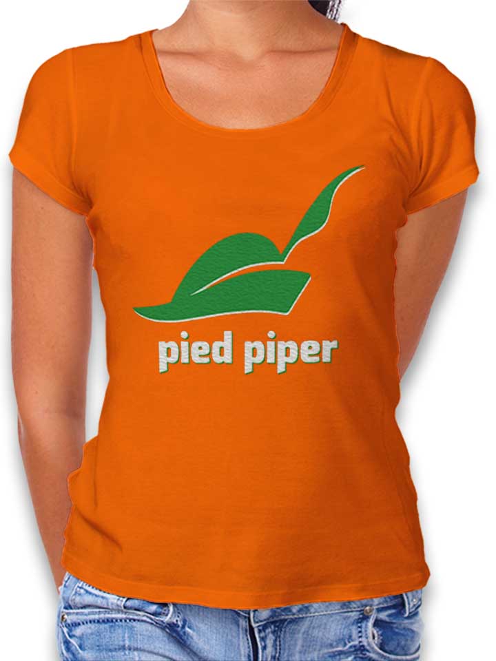 pied-piper-logo-3-damen-t-shirt orange 1