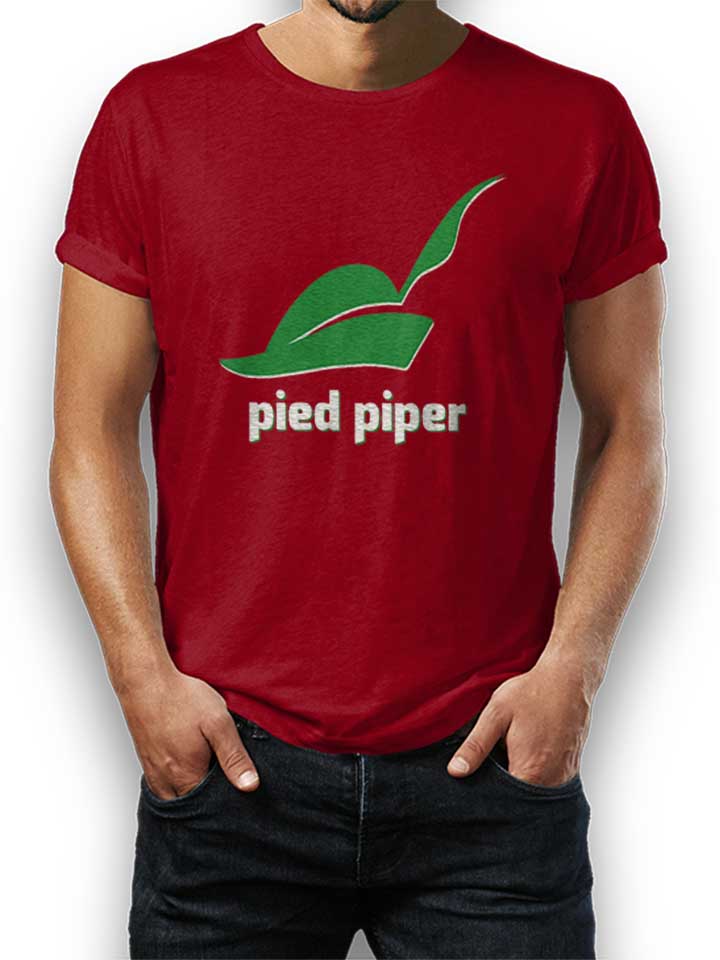 Pied Piper Logo 3 Camiseta burdeos L