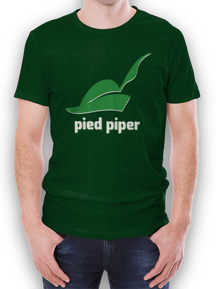 Pied Piper Logo 3 Camiseta verde-oscuro L