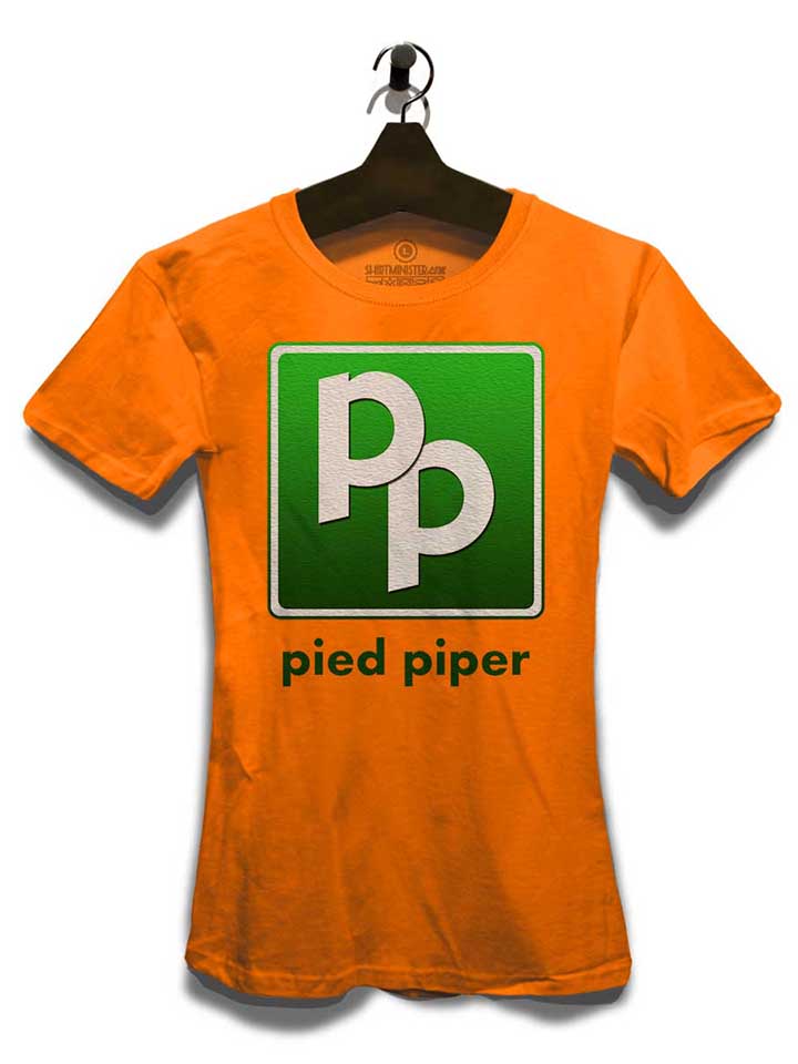 pied-piper-logo-damen-t-shirt orange 3