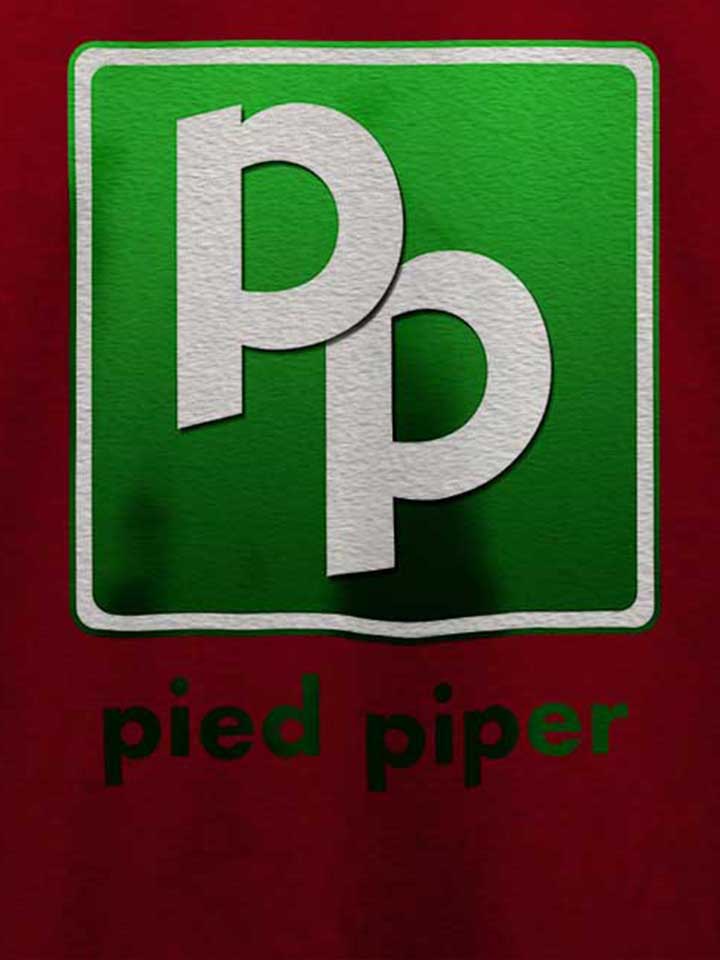 pied-piper-logo-t-shirt bordeaux 4