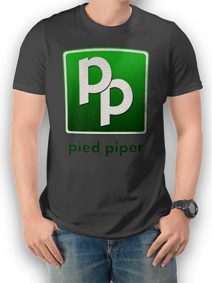 Pied Piper Logo Camiseta gris-oscuro L