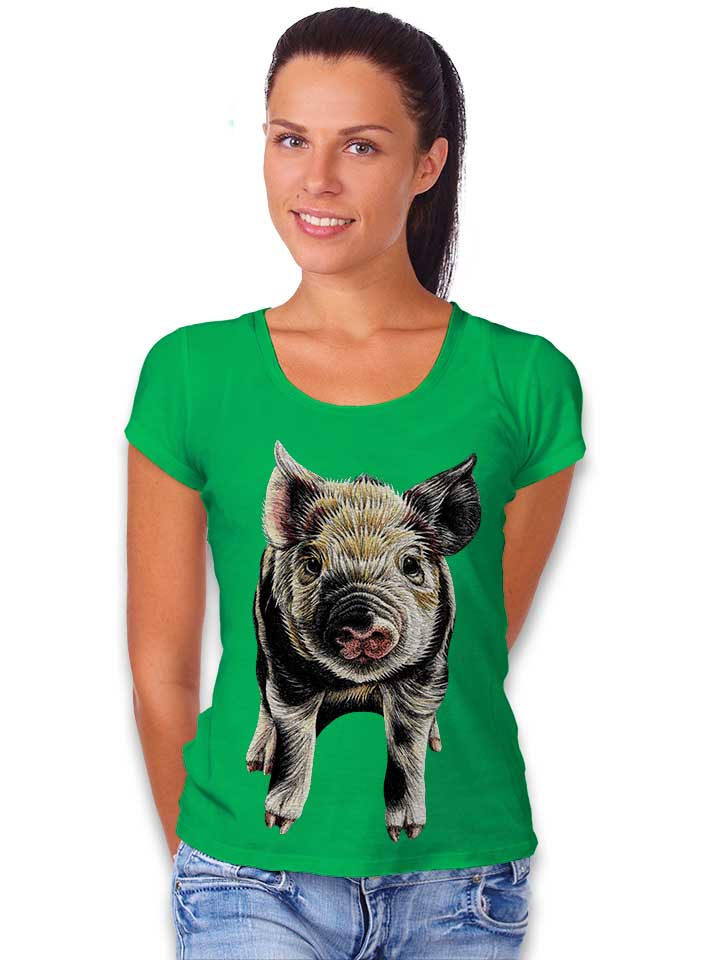 pig-damen-t-shirt gruen 2