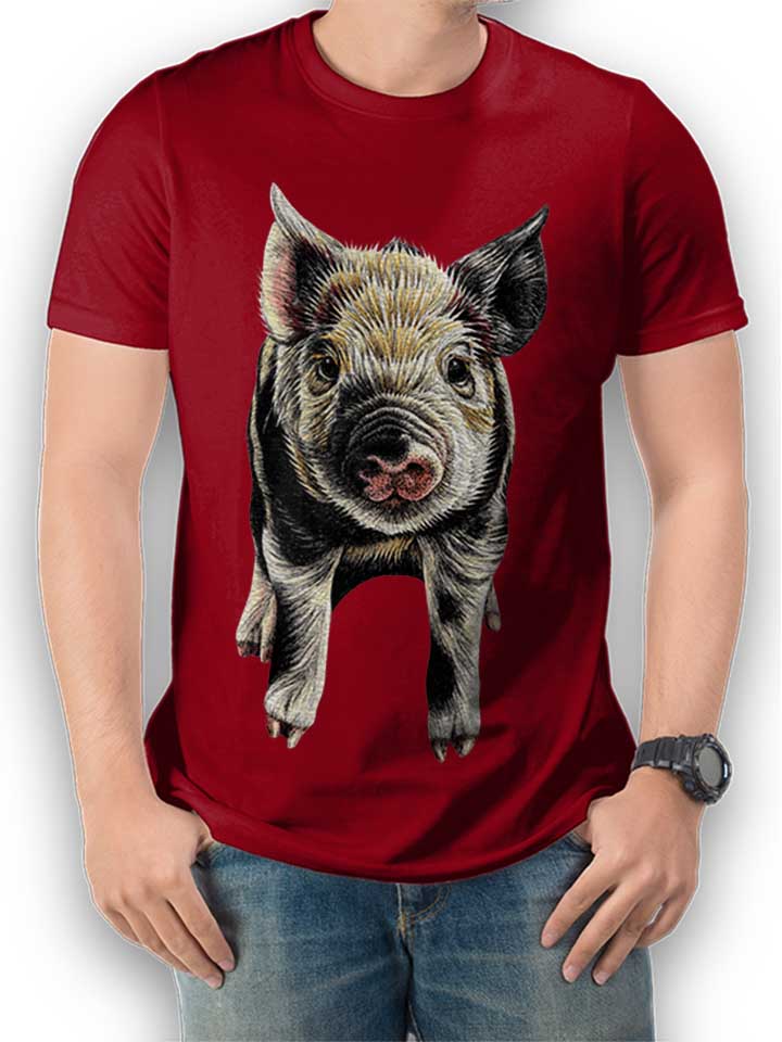 Pig T-Shirt bordeaux L