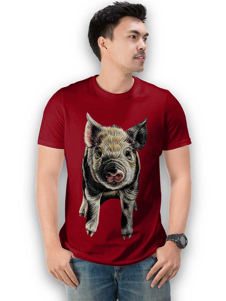 pig-t-shirt bordeaux 2