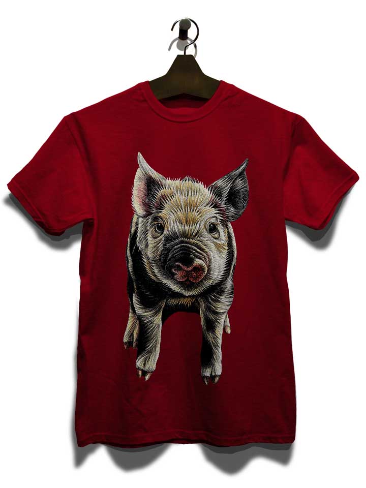 pig-t-shirt bordeaux 3