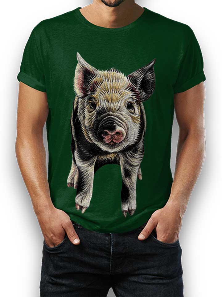 pig-t-shirt dunkelgruen 1