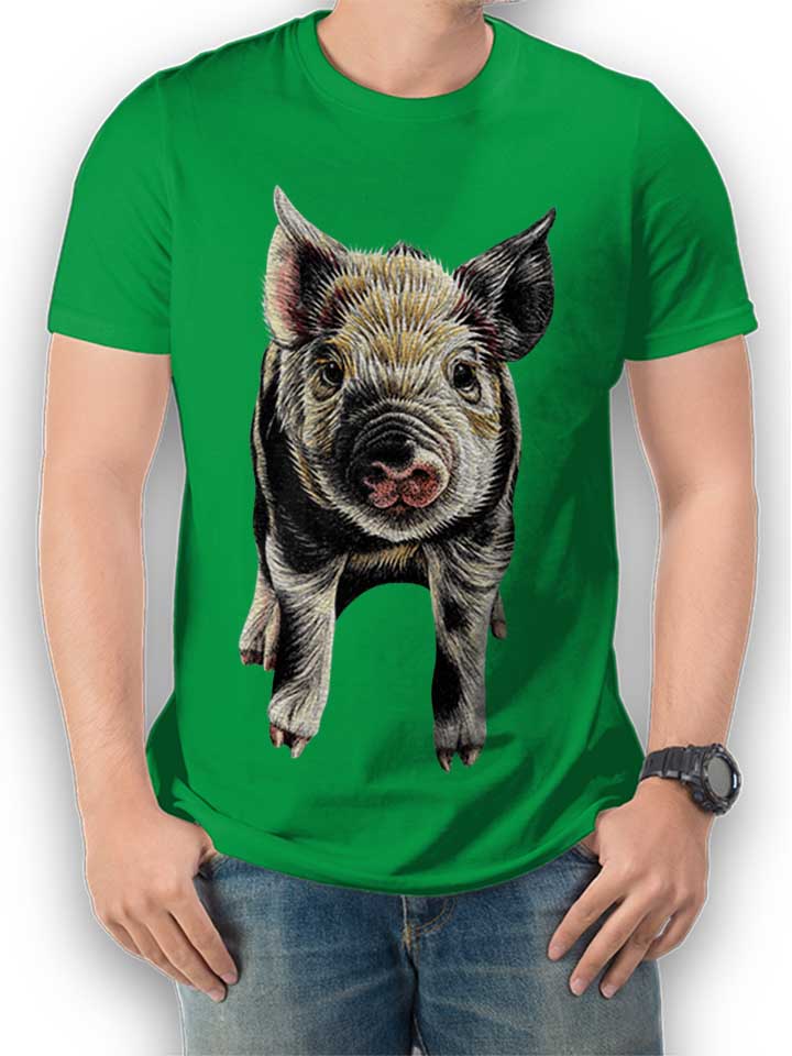 Pig T-Shirt green L