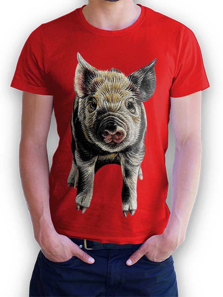Pig Camiseta rojo L