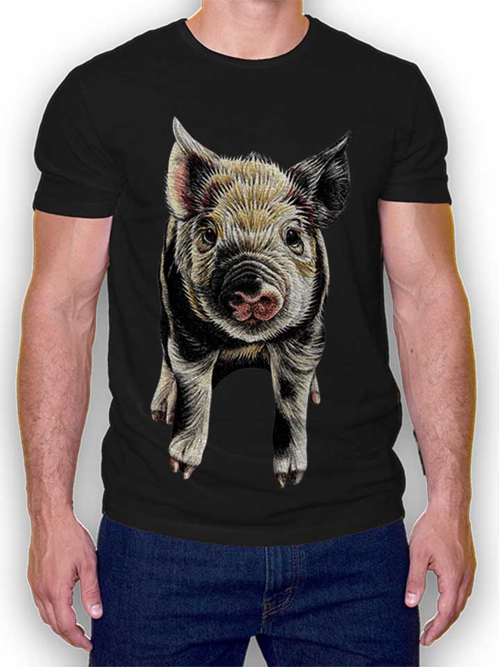 Pig Camiseta negro L