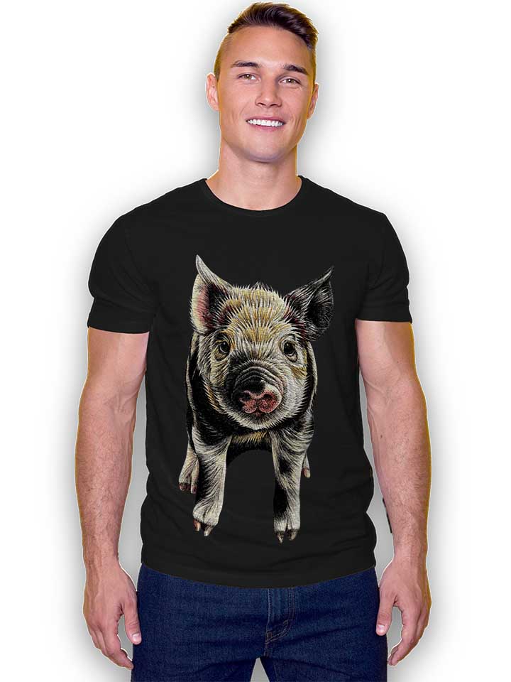pig-t-shirt schwarz 2