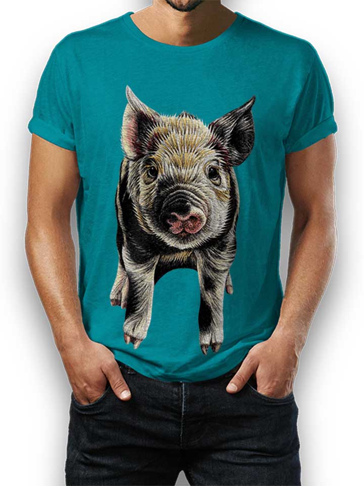 Pig T-Shirt turquoise L