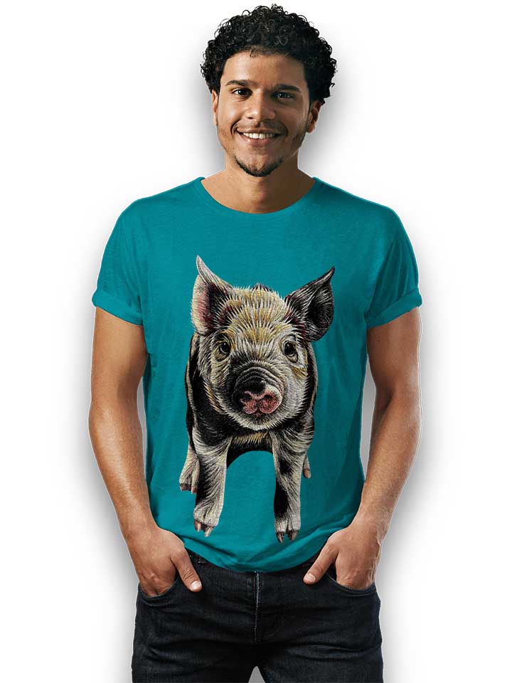 pig-t-shirt tuerkis 2