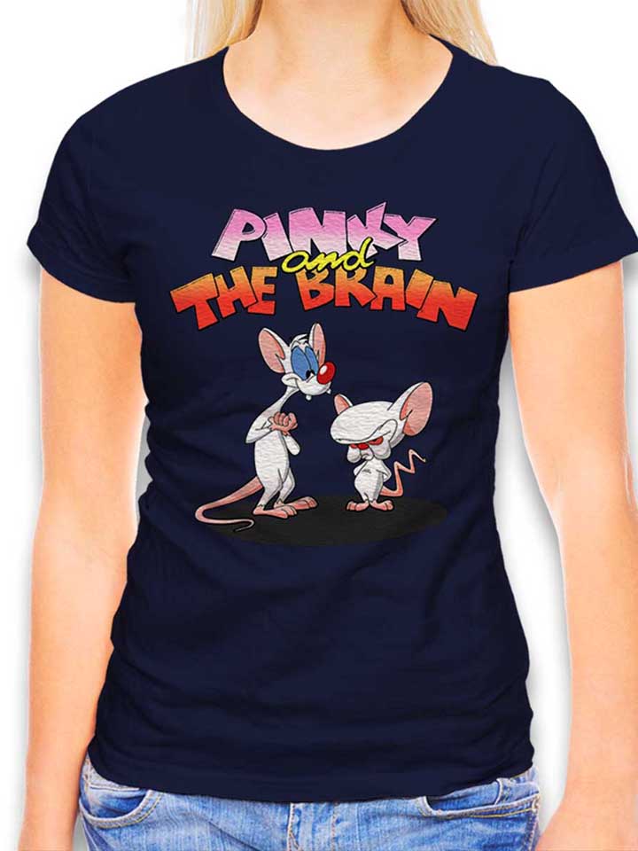 pinky-and-the-brain-damen-t-shirt dunkelblau 1