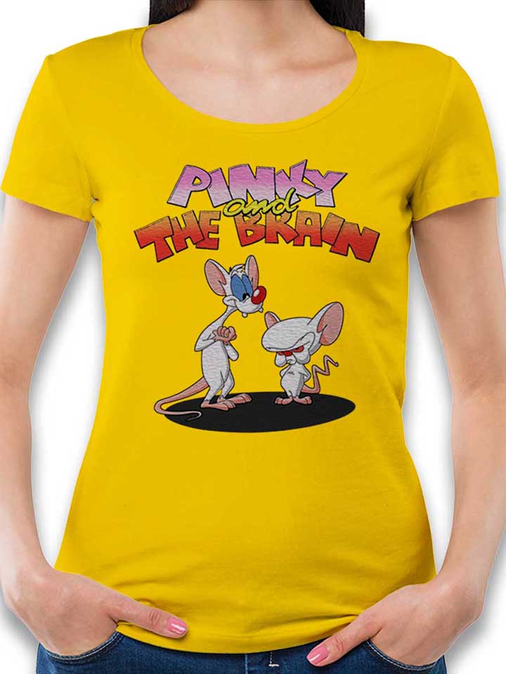 Pinky And The Brain Damen T-Shirt gelb L