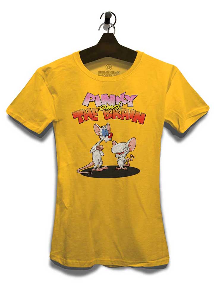 pinky-and-the-brain-damen-t-shirt gelb 3