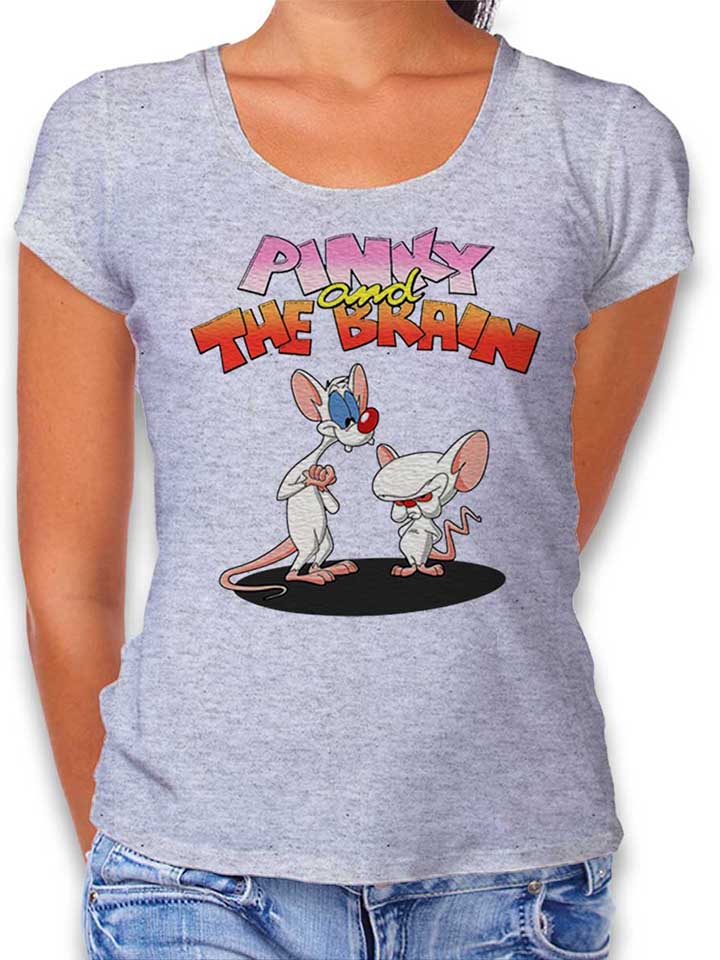 pinky-and-the-brain-damen-t-shirt grau-meliert 1