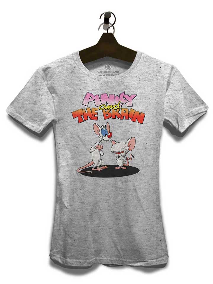 pinky-and-the-brain-damen-t-shirt grau-meliert 3