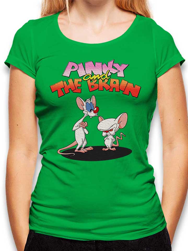 Pinky And The Brain T-Shirt Femme vert L