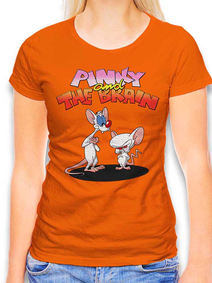 pinky-and-the-brain-damen-t-shirt orange 1